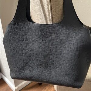 Cuyana Dark Gray Leather Tote